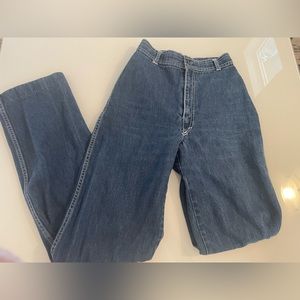 Vintage No Man’s Land Jeans Ultra High Rise Denim Blue Women’s SZ 24 Boot Cut